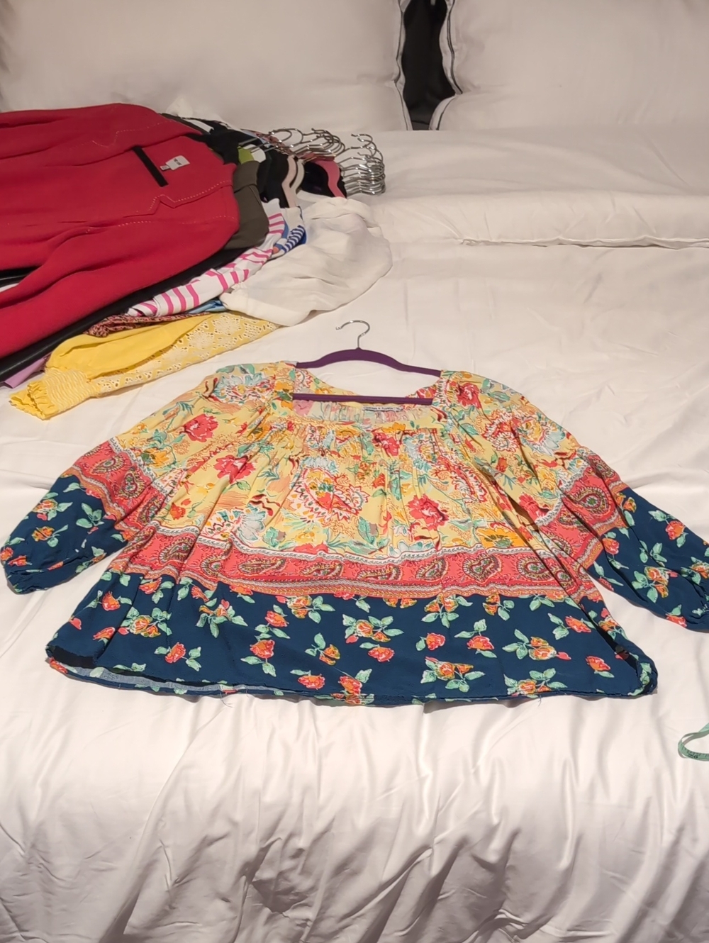 Rayon Woven Peasant Top